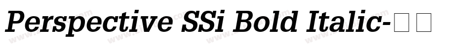 Perspective SSi Bold Italic字体转换